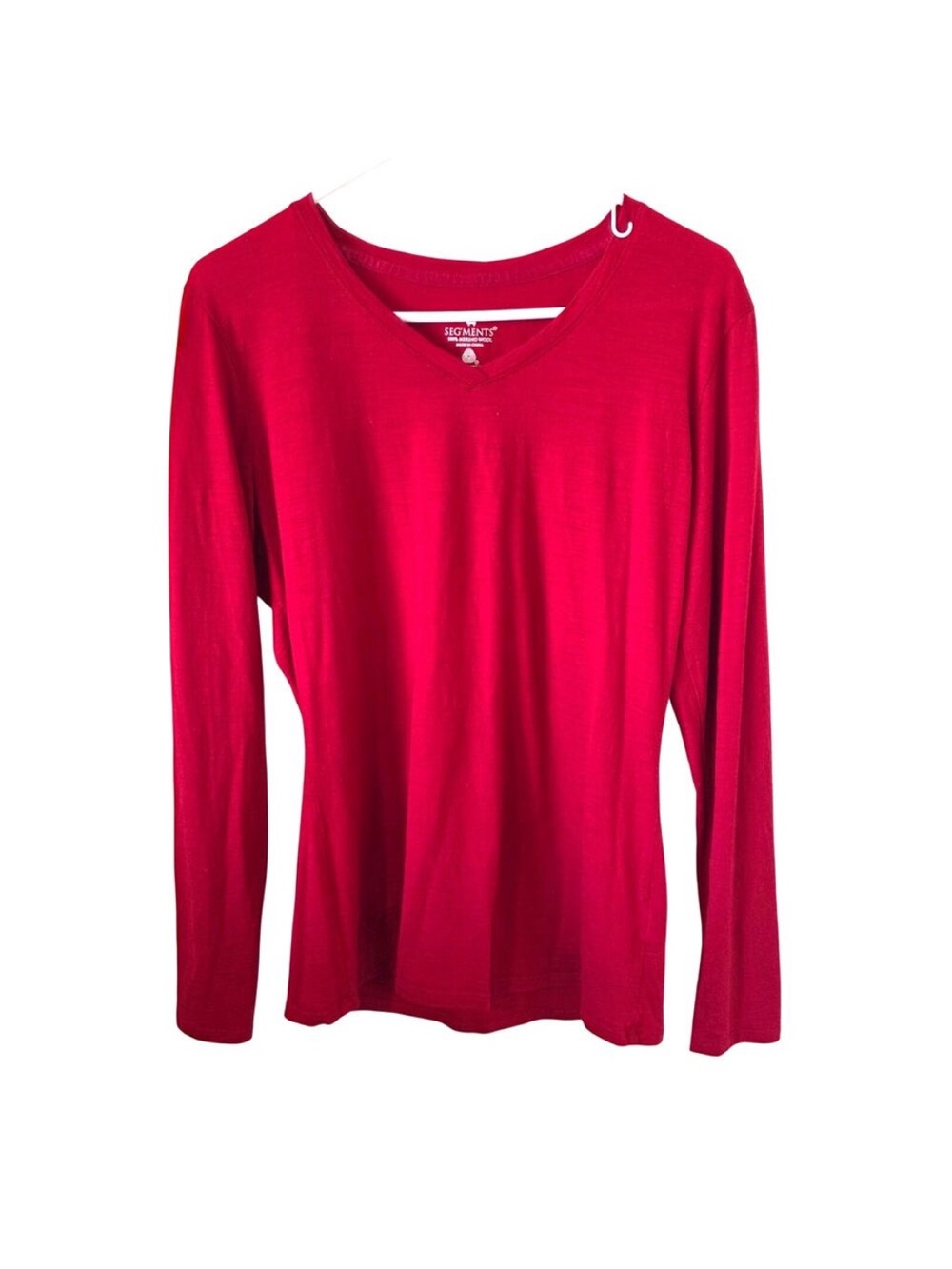 Segments Womens Long Sleeve Merino Wool Base layer Size Large Red